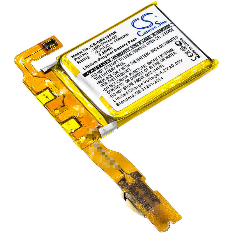 3.7V, Li-Polymer, 150mAh, Smartwatch battery fits Garmin, 360-00033-00, Vivoactive, 0.56Wh Smartwatch Cameron Sino Technology Limited