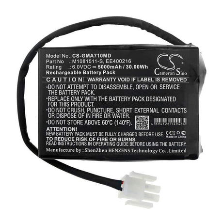 6V, Sealed Lead Acid, 5000mAh, Medical battery fits Ge, Ee400216, Aespire 7100, Aespire 7100 Iec, 30.00Wh Medical Cameron Sino Technology Limited (Medical)