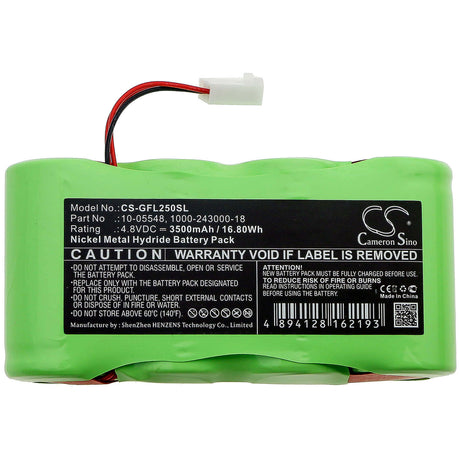 4.8V, Ni-MH, 3500mAh, Equipment battery fits Geo-fennel, 1000-243000-18, Fennel FL 250 VA-N, Lx250, 16.8Wh Equipment, Survey, Test Cameron Sino Technology Limited
