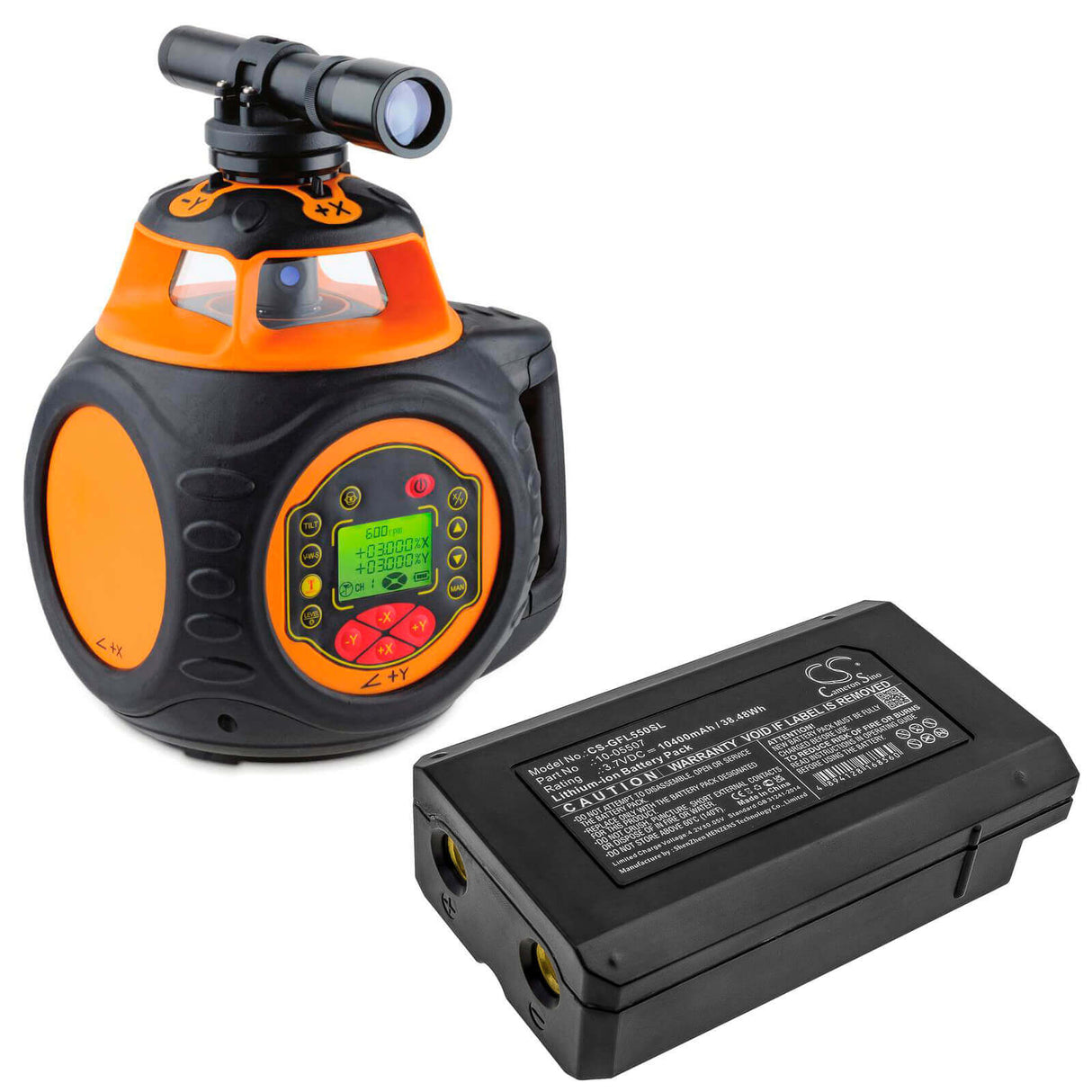 3.7V, Li-ion, 10400mAh, Equipment battery fits Geo-fennel, 10-05507, FL 500, Fl 550, 38.48Wh Equipment, Survey, Test Cameron Sino Technology Limited