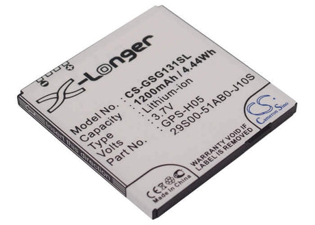 3.7V, Li-ion, 1200mAh, SmartPhone battery fits Gsmart, 29s00-51ab0-j10s, Gsmart G1310, Gsmart G1315, 4.44Wh Mobile, SmartPhone Cameron Sino Technology Limited (Suspended)