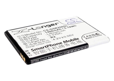 3.7V, Li-ion, 1400mAh, SmartPhone battery fits Gigabyte, Gsmart, R2, Gsmart Roma R2, 5.18Wh Mobile, SmartPhone Cameron Sino Technology Limited (Smartphone)