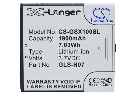 3.7V, Li-ion, 1900mAh, SmartPhone battery fits Gsmart, Gigabyte, 29s01-10010-v00r, Gsmart Simba Sx1, 7.03Wh Mobile, SmartPhone Cameron Sino Technology Limited (Smartphone)