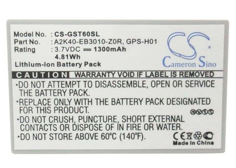 3.7V, Li-ion, 1300mAh, SmartPhone battery fits Gigabyte, A2k40-eb3010-z0r, Gsmart Mw998, Gsmart T600, 4.81Wh Mobile, SmartPhone Cameron Sino Technology Limited (Smartphone)