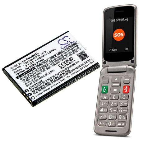 3.7V, Li-ion, 800mAh, SmartPhone battery fits Saiet, Brondi, Gigaset, V30145-k1310-x470, Amico Favoloso, 2.96Wh Mobile, SmartPhone Cameron Sino Technology Limited (Smartphone)