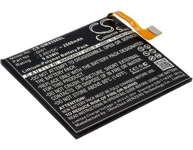 3.85V, Li-Polymer, 2500mAh, SmartPhone battery fits Gigaset, Gi01, Gigaset Me Fcb, Gs55-6, 9.63Wh Mobile, SmartPhone Cameron Sino Technology Limited (Smartphone)