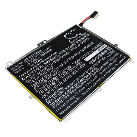 3.7V, Li-Polymer, 8900mAh, Tablet battery fits Gigaset, 541385760001, Qv1030, 32.93Wh Tablet Cameron Sino Technology Limited
