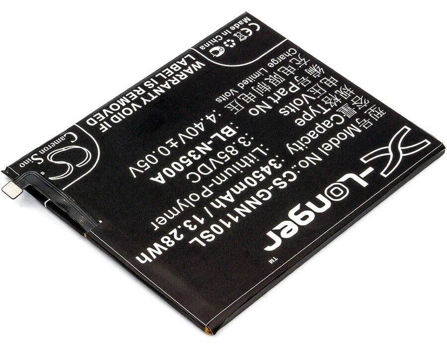 3.85V, Li-Polymer, 3450mAh, SmartPhone battery fits Gionee, Bl-n3500a, Elife S10, Elife S10 Dual Sim, 13.28Wh Mobile, SmartPhone Cameron Sino Technology Limited (Smartphone)