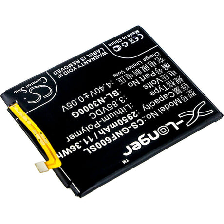 3.85V, Li-Polymer, 2950mAh, SmartPhone battery fits Gionee, Bl-n3000g, F6, F6l, 11.36Wh Mobile, SmartPhone Cameron Sino Technology Limited (Smartphone)