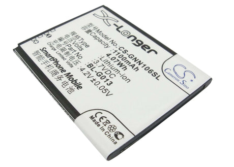 3.7V, Li-ion, 1100mAh, SmartPhone battery fits Gionee, Bl-g013, Gn106, Gn109, 4.07Wh Mobile, SmartPhone Cameron Sino Technology Limited (Suspended)