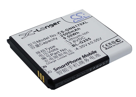 3.8V, Li-ion, 2500mAh, SmartPhone battery fits Gionee, Bl-g205, Gn170, 9.5Wh Mobile, SmartPhone Cameron Sino Technology Limited (Smartphone)