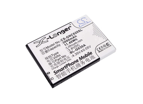 3.8V, Li-ion, 3000mAh, SmartPhone battery fits Gionee, Bl-g030a, C620, C620s, 11.4Wh Mobile, SmartPhone Cameron Sino Technology Limited (Smartphone)