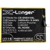 3.85V, Li-Polymer, 2400mAh, SmartPhone battery fits Gionee, Bl-n2400, Gn9007, S5.1 Pro, 9.24Wh Mobile, SmartPhone Cameron Sino Technology Limited (Smartphone)
