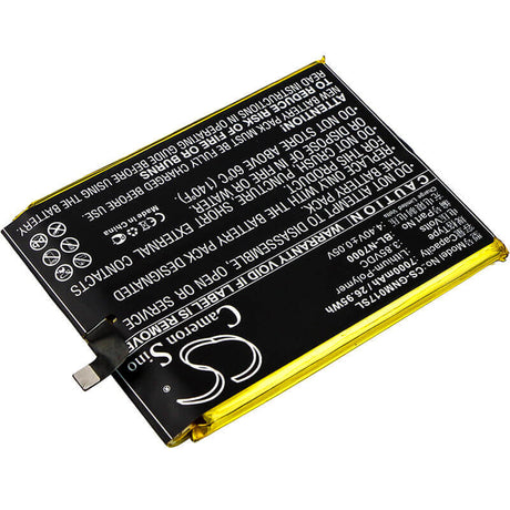 3.85V, Li-Polymer, 7000mAh, SmartPhone battery fits Gionee, Bl-n7000, M2017, M2017 Dual Sim, 26.95Wh Mobile, SmartPhone Cameron Sino Technology Limited (Smartphone)