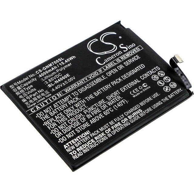 3.85V, Li-Polymer, 4000mAh, SmartPhone battery fits Gionee, Bl-n4000e, M7, M7l, 15.4Wh Mobile, SmartPhone Cameron Sino Technology Limited (Smartphone)