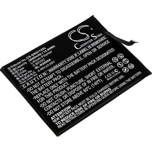3.85V, Li-Polymer, 3600mAh, SmartPhone battery fits Gionee, Bl-n3600a, S11s, S11s Dual Sim, 13.86Wh Mobile, SmartPhone Cameron Sino Technology Limited (Smartphone)