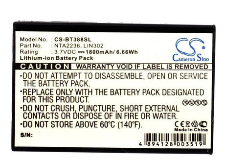 3.7V, Li-ion, 1800mAh, GPS battery fits Oncourse, Navilock, I.trek, Gns, Royaltek, Nta2236, Bt-318, Bt-318x, 6.66Wh GPS, Navigator Cameron Sino Technology Limited