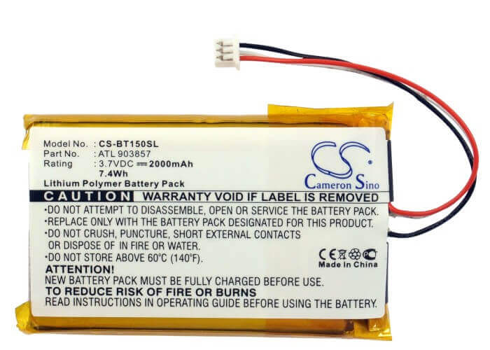 3.7V, Li-Polymer, 2000mAh, GPS battery fits Globalstar, Atl903857, 11-tr151-lib-tn1, Telenav Tr-150, 7.4Wh GPS, Navigator Cameron Sino Technology Limited