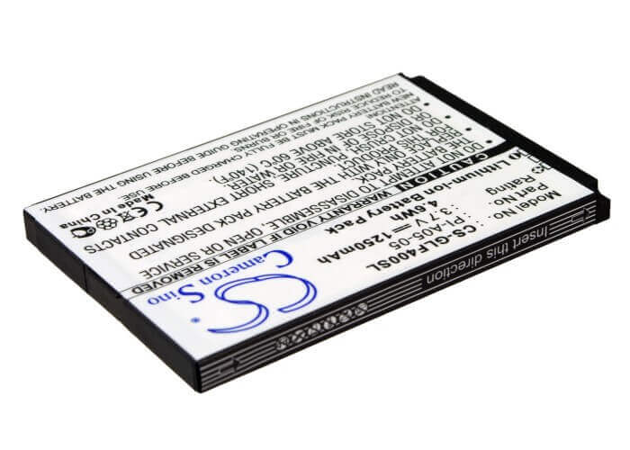 3.7V, Li-ion, 1250mAh, GPS battery fits Golf Buddy, Li-a02-04, Buddy World, Dsc-gb400, 4.63Wh GPS, Navigator Cameron Sino Technology Limited