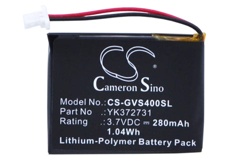 3.7V, Li-Polymer, 280mAh, GPS battery fits Golf Buddy, Pl482730, Dsc-gb750, Dsc-gb900, 1.04Wh GPS, Navigator Cameron Sino Technology Limited