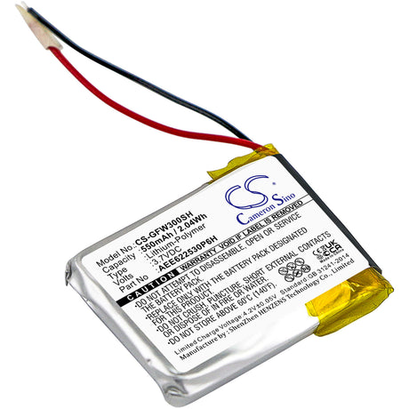 3.7V, Li-Polymer, 550mAh, Smartwatch battery fits Golf Buddy, Aee622530p6h, Wt3 Gps Watch, 2.04Wh Smartwatch Cameron Sino Technology Limited