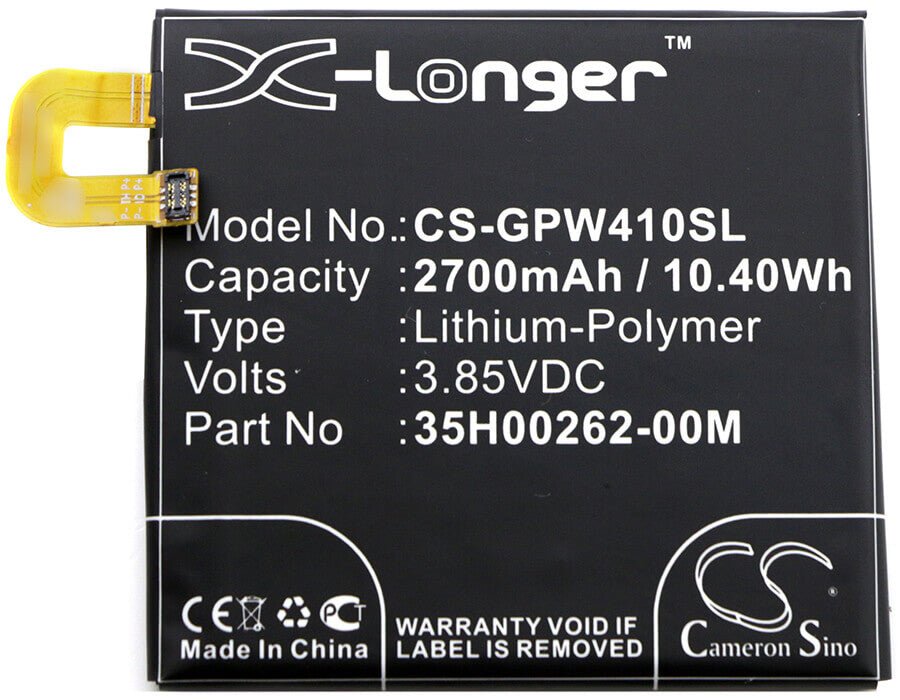 3.85V, Li-Polymer, 2700mAh, SmartPhone battery fits Google, 35h00262-00m, B2pw4100, Nexus S1, 10.4Wh Mobile, SmartPhone Cameron Sino Technology Limited (Smartphone)