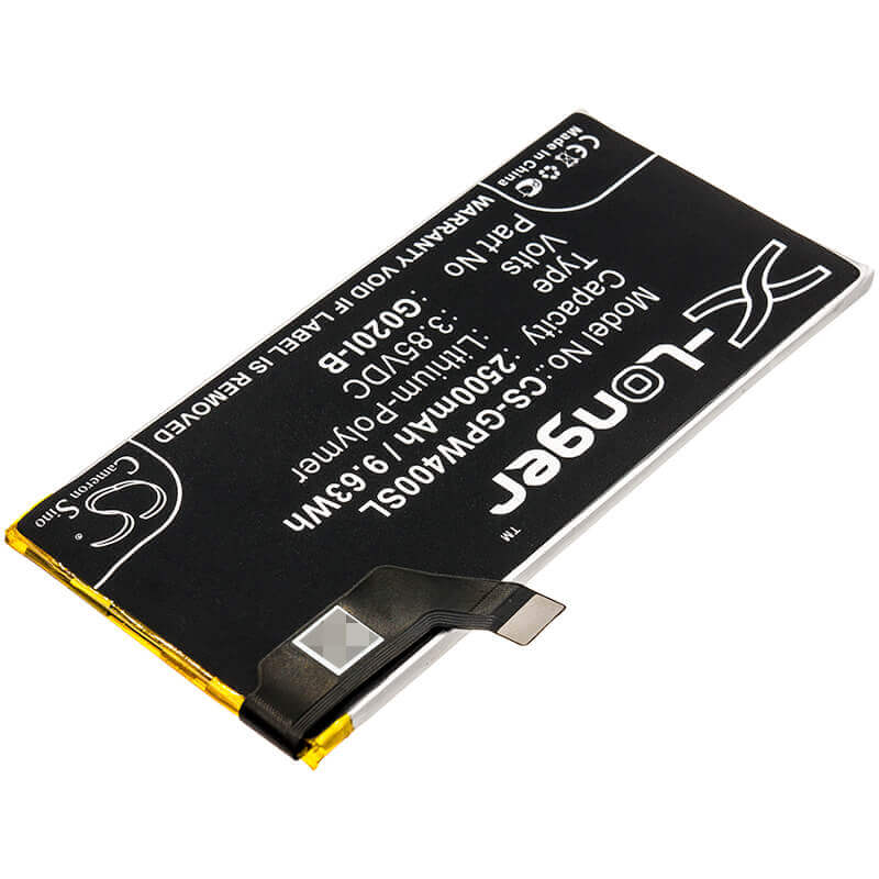 3.85V, Li-Polymer, 2500mAh, SmartPhone battery fits Google, G020i-b, G020m, Pixel 4, 9.63Wh Mobile, SmartPhone Cameron Sino Technology Limited (Smartphone)