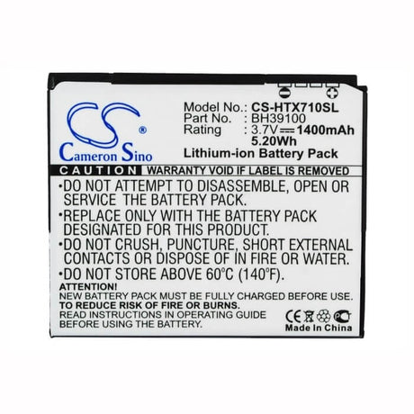 3.7V, Li-ion, 1400mAh, SmartPhone battery fits At&t, Telstra, Htc, Google, T-mobile, 35h00167-00m, Vivid 4g, 5.18Wh Mobile, SmartPhone Cameron Sino Technology Limited (Smartphone)