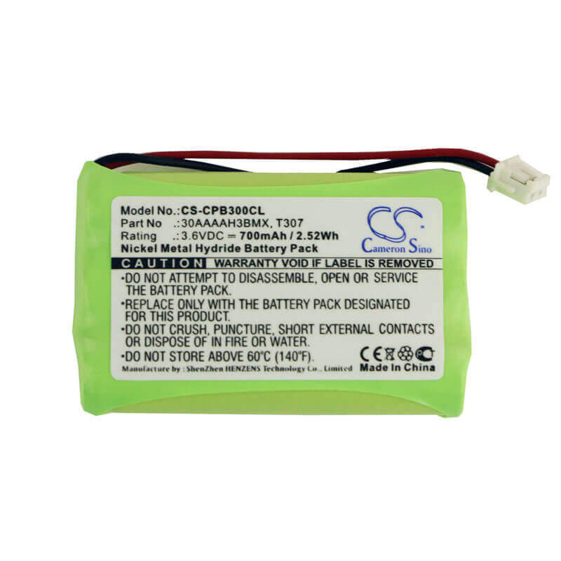 3.6V, Ni-MH, 700mAh, Cordless Phone battery fits Philips, 30aaaah3bmx, On Air 1000, On Air 1100, 2.52Wh Cordless Phone Cameron Sino Technology Limited (Suspended)