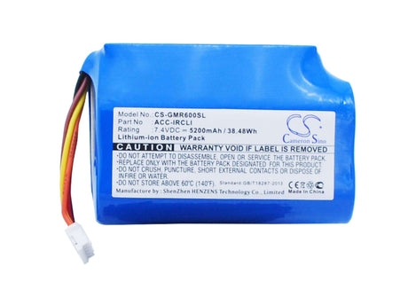 7.4V, Li-ion, 5200mAh, DAB Digital battery fits Grace Mondo, Acc-ircli, Gdi-irc6000, Gdi-irc6000r, 38.48Wh DAB Digital Cameron Sino Technology Limited