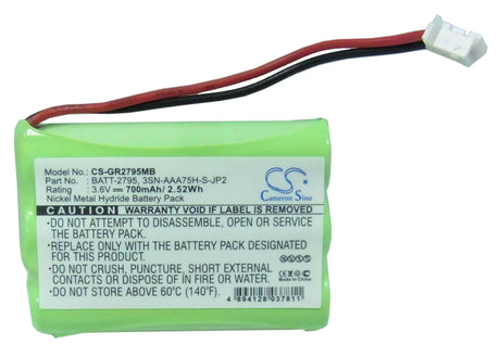 Babyphone Battery For Motorola & Graco, 2791, 2791dig1, 2791digi1 3.6v, 700mah - 2.52wh BabyPhone Cameron Sino Technology Limited   