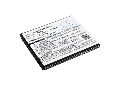 3.7V, Li-ion, 1900mAh, SmartPhone battery fits Green Orange, Q801, Go M3, M3, 7.03Wh Mobile, SmartPhone Cameron Sino Technology Limited (Smartphone)