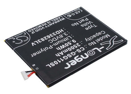 3.8V, Li-Polymer, 2500mAh, SmartPhone battery fits Green Orange, Gsmart, Hd336283plv, N1, N1-t, 9.5Wh Mobile, SmartPhone Cameron Sino Technology Limited (Smartphone)