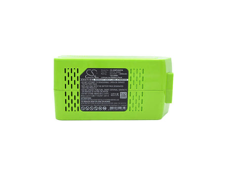 40.00V, Li-ion, 3000mAh, Power Tools battery fits Powerworks, Greenworks, Cramer, Poulan Pro, 20202, 40cs12, 40cs15, 120Wh Power Tools Cameron Sino Technology Limited (Dangerous Goods)