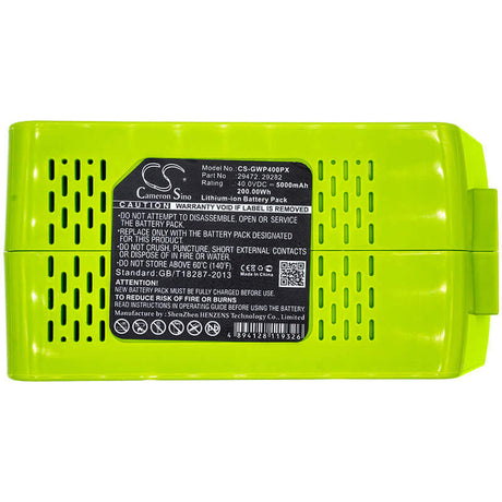 Lawn Mowers Battery For Greenworks, 20292, 20302, 20672 40v, 5000mah - 200.00wh Lawn Mowers Cameron Sino Technology Limited (Dangerous Goods)