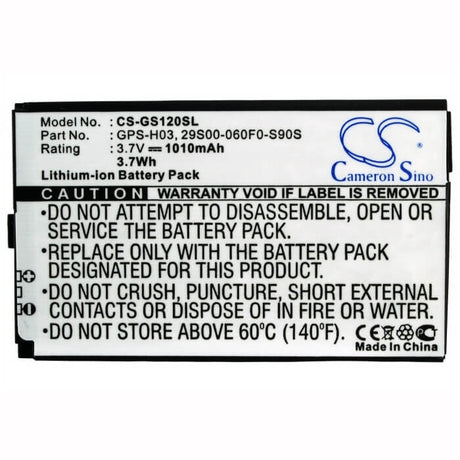 3.7V, Li-ion, 1010mAh, SmartPhone battery fits Gsmart, 29s00-060f0-s90s, S1200, S1205, 3.74Wh Mobile, SmartPhone Cameron Sino Technology Limited (Smartphone)