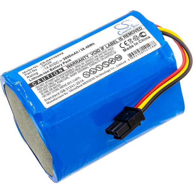14.8V, Li-ion, 2600mAh, Vacuum battery fits Fomt, Liectroux, E-550g/w, 38.48Wh Vacuum Cameron Sino Technology Limited