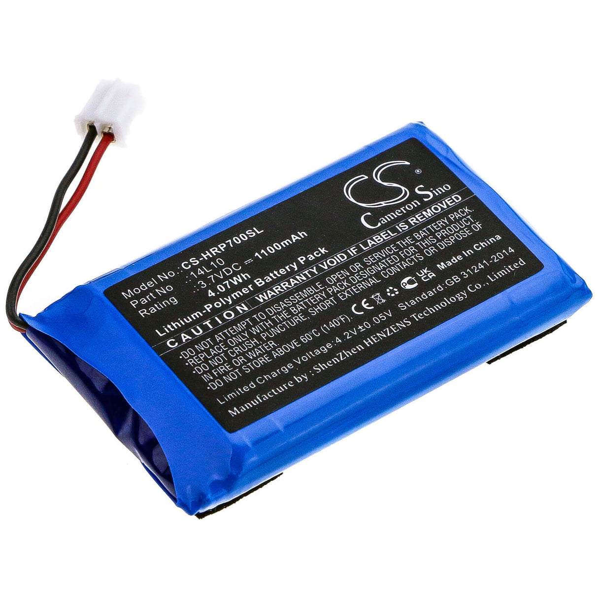 3.7V, Li-Polymer, 1100mAh, Personal Care battery fits Hairmax, 14l10, Pr7-v01, Prima 7, 4.07Wh Personal Care Cameron Sino Technology Limited