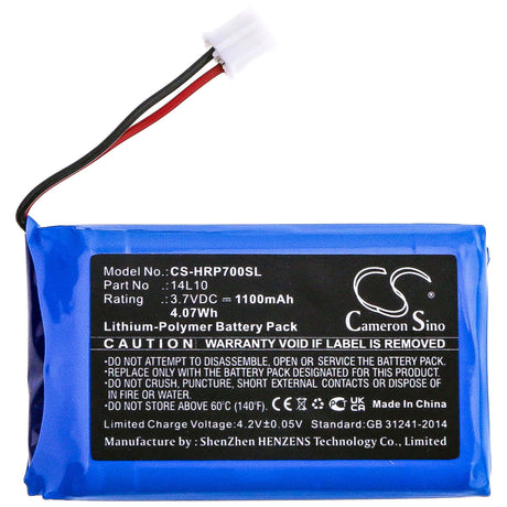 3.7V, Li-Polymer, 1100mAh, Personal Care battery fits Hairmax, 14l10, Pr7-v01, Prima 7, 4.07Wh Personal Care Cameron Sino Technology Limited
