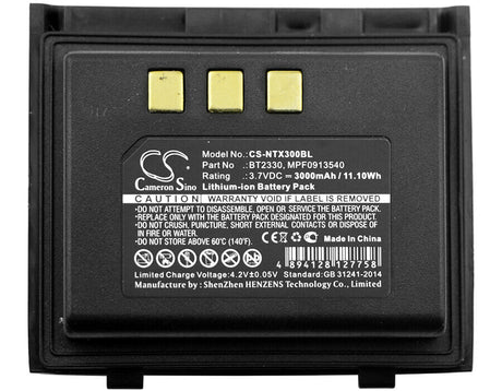 Barcode Scanner Battery For Handheld, Nautiz X3, Nautiz, X3 3.7v, 3000mah - 11.10wh Barcode Scanner Cameron Sino Technology Limited