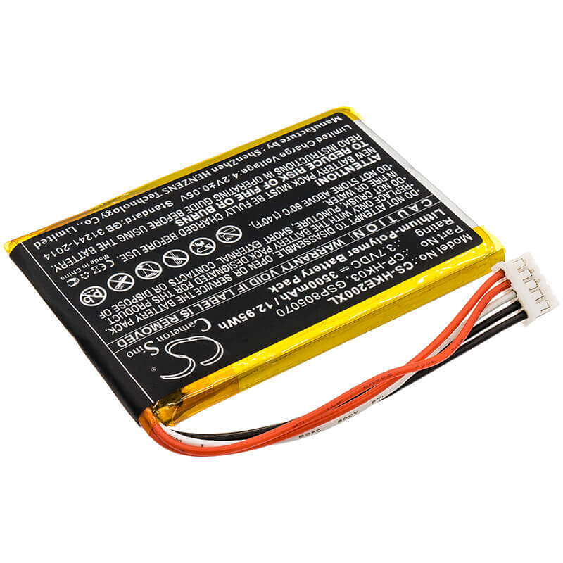 3.7V, Li-Polymer, 3500mAh, Speaker battery fits Harman/kardon, Esquire 2, 12.95Wh Speaker Cameron Sino Technology Limited
