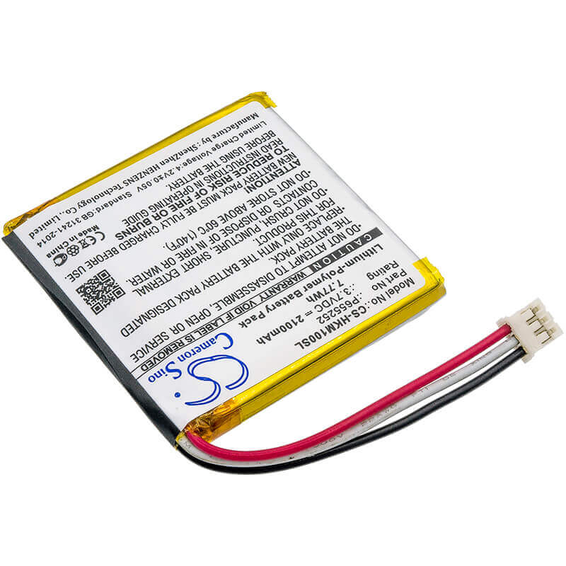 3.7V, Li-Polymer, 2100mAh, Speaker battery fits Harman/kardon, Esquire Mini, 7.77Wh Speaker Cameron Sino Technology Limited