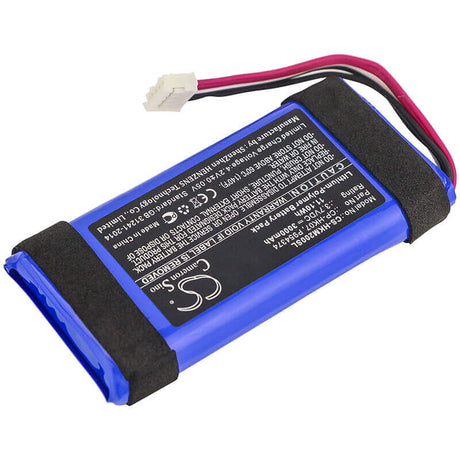 3.7V, Li-Polymer, 3000mAh, Speaker battery fits Harman/kardon, Onyx Mini, 11.10Wh Speaker Cameron Sino Technology Limited