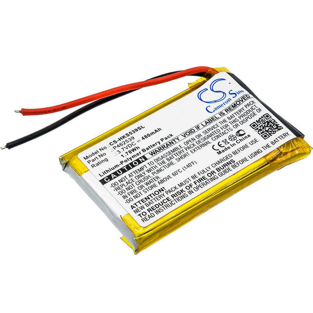 3.7V, Li-Polymer, 480mAh, Headset battery fits Harman/kardon, P462539, Soho, 1.78Wh Wireless Headset Cameron Sino Technology Limited