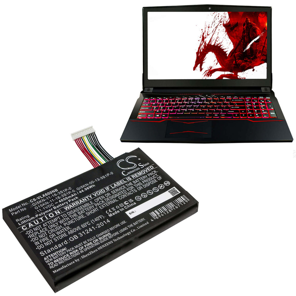 Battery For Hasee, F117-f2k, Kp7gt, Z7-kp7d2 11.1v, 4050mah - 44.96wh Notebook, Laptop Cameron Sino Technology Limited   