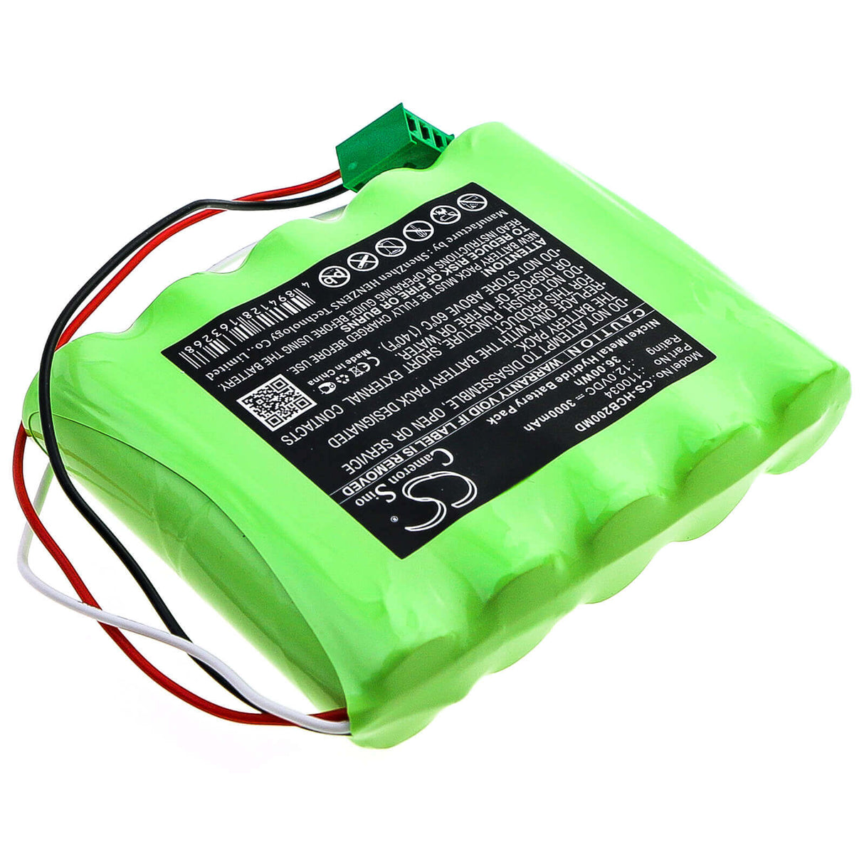 12.0V, Ni-MH, 3000mAh, Medical battery fits Hellige, 110034, Scb2 Scope, 36.00Wh Medical Cameron Sino Technology Limited (Medical)