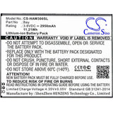 3.8V, Li-ion, 2950mAh, SmartPhone battery fits Highscreen, Bay, Bay, 11.21Wh Mobile, SmartPhone Cameron Sino Technology Limited (Suspended)