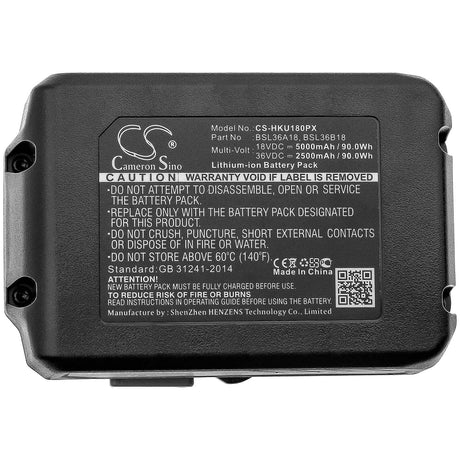 Power Tools Battery For Hikoki, 371751m, 402933, Aw18dbl 18v, 5000mah - 90.00wh Power Tools Cameron Sino Technology Limited