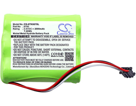 3.6V, Ni-MH, 2000mAh, Equipment battery fits Hioki, 9780, 8870, 8870-20, 7.2Wh Equipment, Survey, Test Cameron Sino Technology Limited