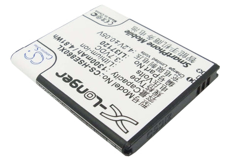 3.7V, Li-ion, 1300mAh, SmartPhone battery fits Hisense, Li37120, E830, E860, 4.81Wh Mobile, SmartPhone Cameron Sino Technology Limited (Suspended)